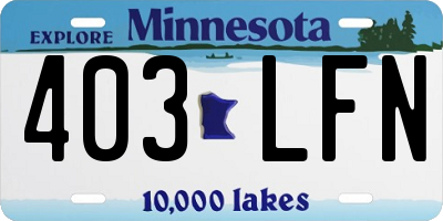 MN license plate 403LFN