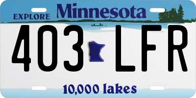 MN license plate 403LFR