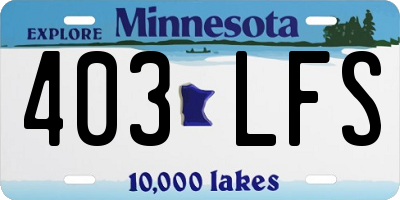 MN license plate 403LFS