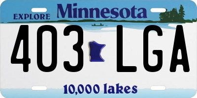 MN license plate 403LGA