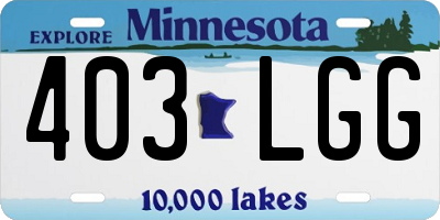 MN license plate 403LGG