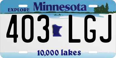 MN license plate 403LGJ