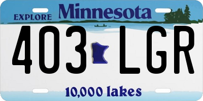 MN license plate 403LGR