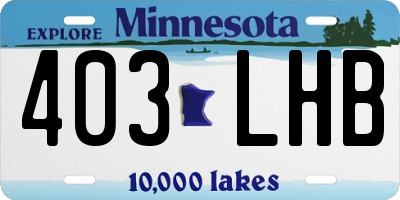 MN license plate 403LHB