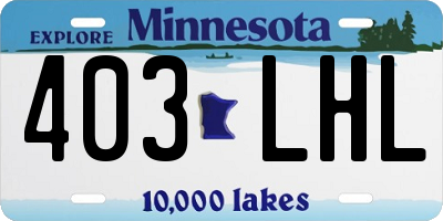 MN license plate 403LHL