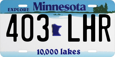MN license plate 403LHR