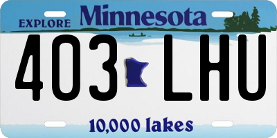 MN license plate 403LHU