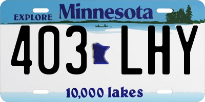 MN license plate 403LHY