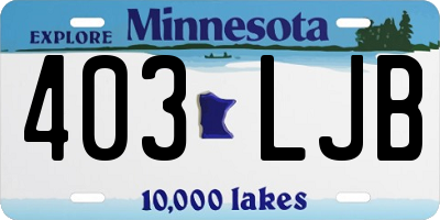 MN license plate 403LJB