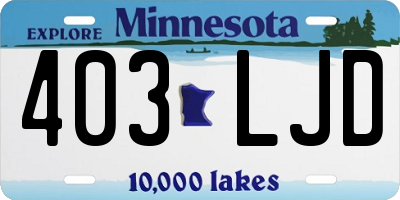 MN license plate 403LJD
