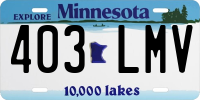 MN license plate 403LMV
