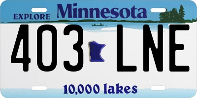 MN license plate 403LNE