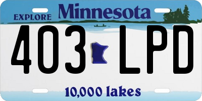 MN license plate 403LPD