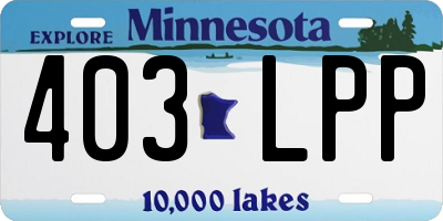 MN license plate 403LPP