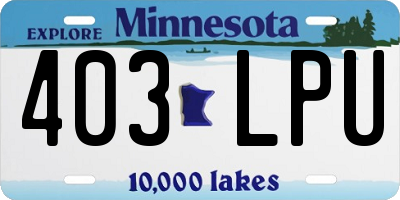MN license plate 403LPU