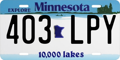 MN license plate 403LPY