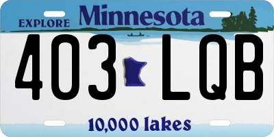 MN license plate 403LQB