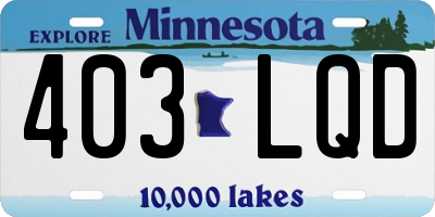 MN license plate 403LQD