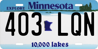 MN license plate 403LQN