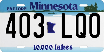 MN license plate 403LQO