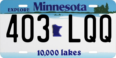 MN license plate 403LQQ