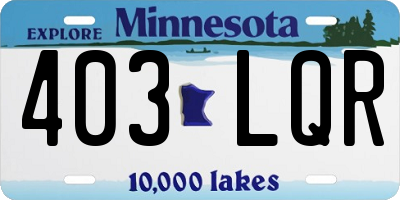 MN license plate 403LQR