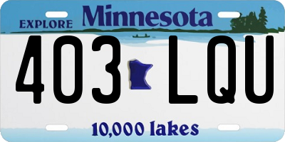 MN license plate 403LQU
