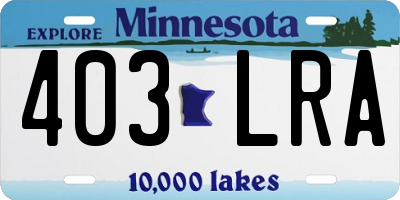 MN license plate 403LRA