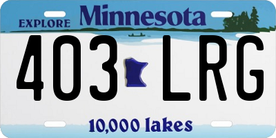 MN license plate 403LRG