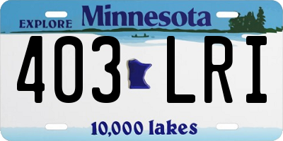 MN license plate 403LRI