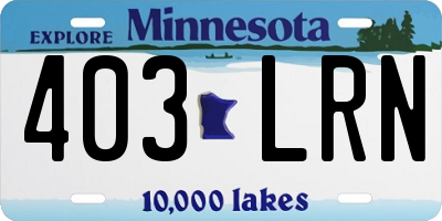 MN license plate 403LRN