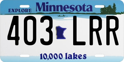 MN license plate 403LRR