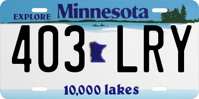 MN license plate 403LRY