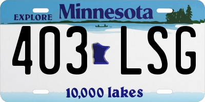MN license plate 403LSG
