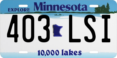 MN license plate 403LSI