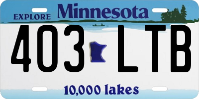 MN license plate 403LTB
