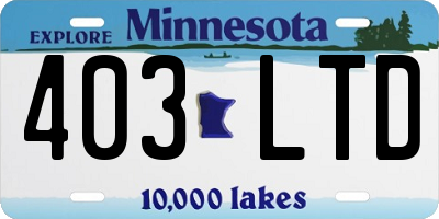 MN license plate 403LTD