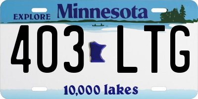 MN license plate 403LTG