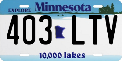 MN license plate 403LTV