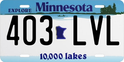 MN license plate 403LVL