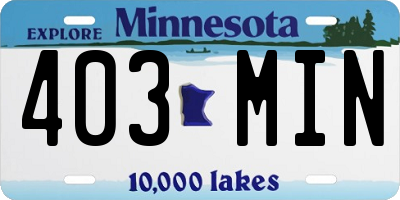 MN license plate 403MIN