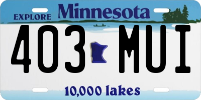 MN license plate 403MUI