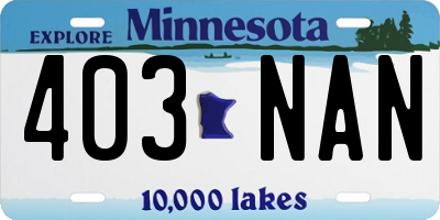 MN license plate 403NAN