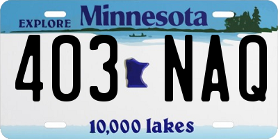 MN license plate 403NAQ