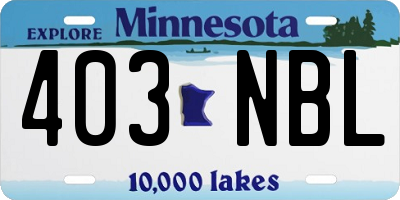MN license plate 403NBL