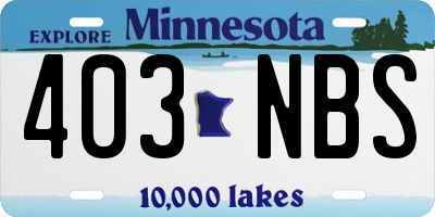 MN license plate 403NBS