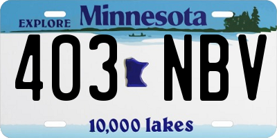 MN license plate 403NBV