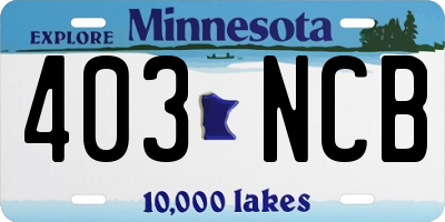 MN license plate 403NCB