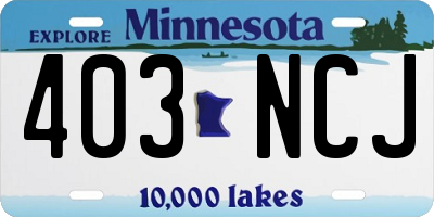 MN license plate 403NCJ