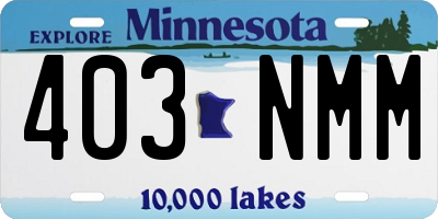 MN license plate 403NMM